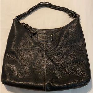 Kate Spade Black Leather Hobo with Tassel handle
